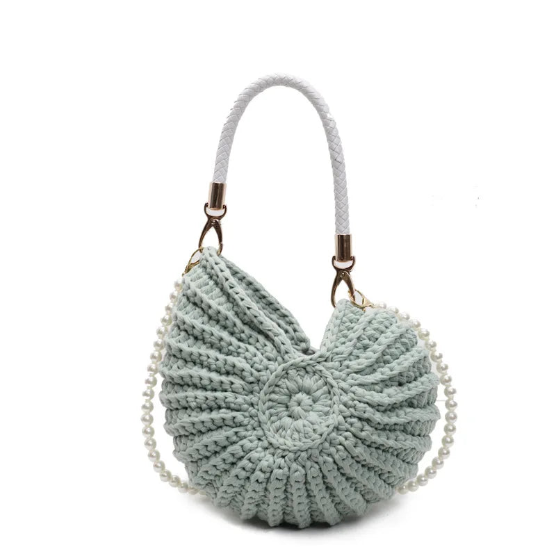 Luxury Hand-woven Shell Bag Women Seaside Conch Shell Messenger Bag