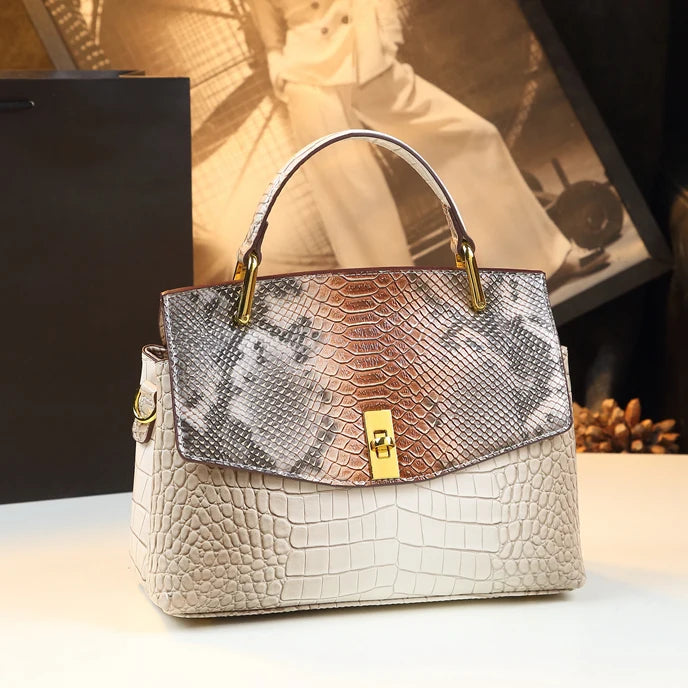 Luxury Genuine Leather Women Handbags Quality Cowhide Shoulder Messenger Bag