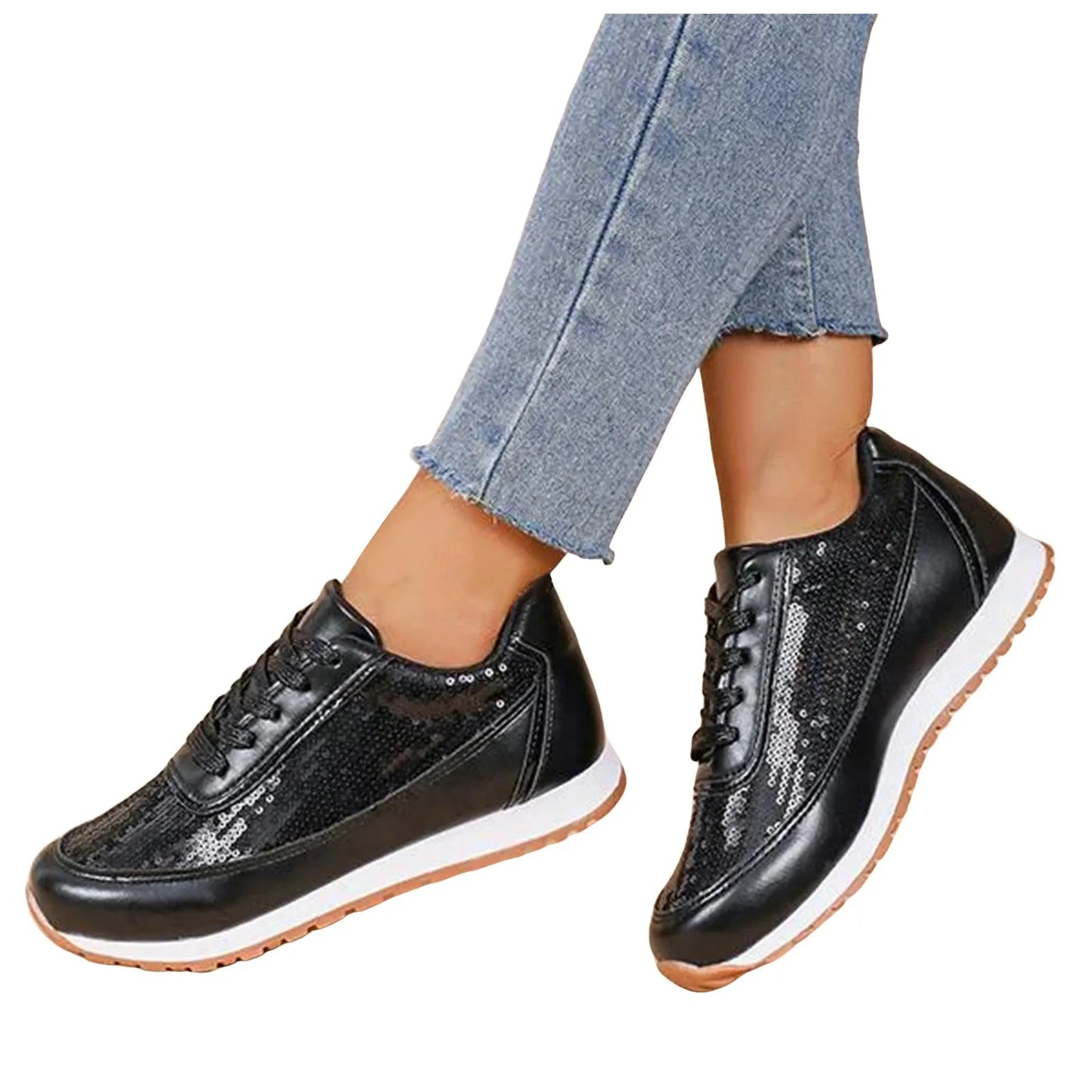 Casual Shoes For Women Sneaker Wedges Sequined Casual Sneakers Fashion Comfortable Sneakers
