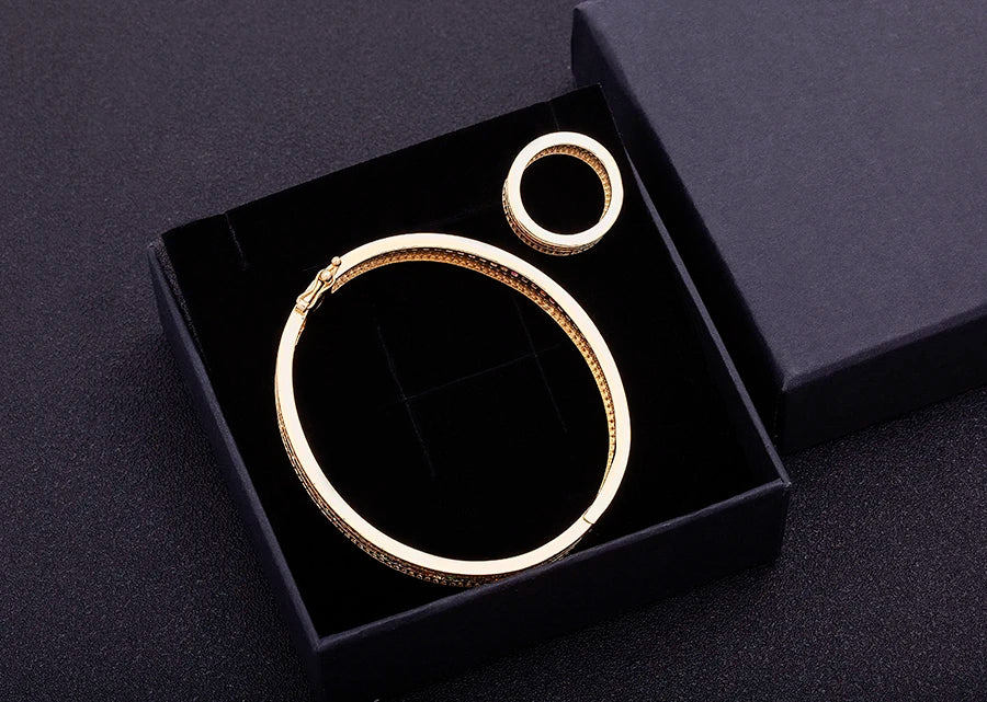 Exquisite Bracelet and Ring 2 Pieces Classic Jewelry Sets Birthday Gift