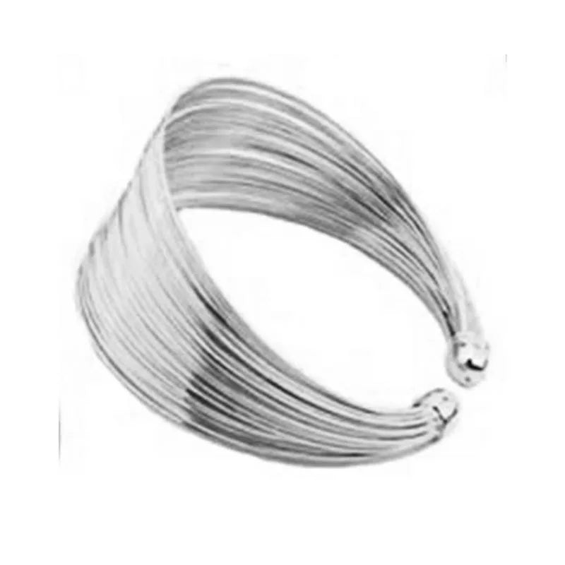 Round Chain Charms Cuff Bracelet For Women