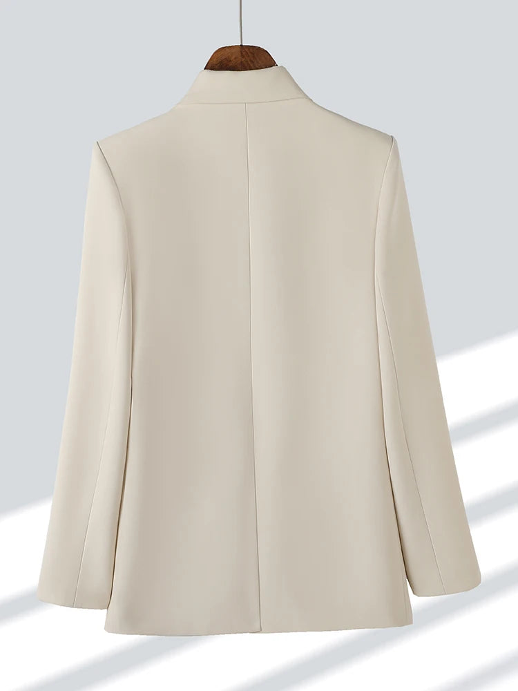 Women Formal Blazer Ladies Female Long Sleeve Double Breasted Blazer