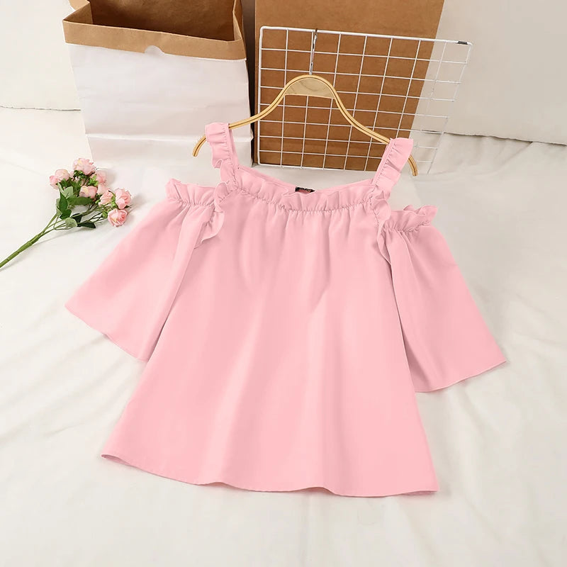 Oversized Women Blouse Summer Off Shoulder Tank Tops Tunic Casual Loose Blouse