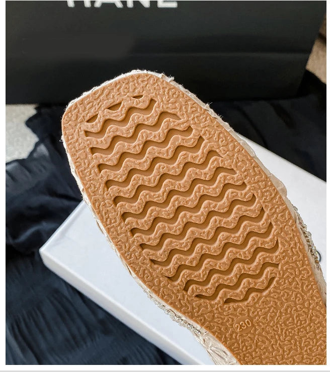 Flats Shoes for Women Rhinestone Slip-on Loafers Shoes