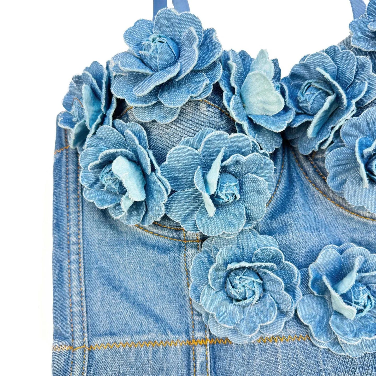 Women Denim Tank Tops Sexy Cowboy Bra Top Vest Corset Crop Top