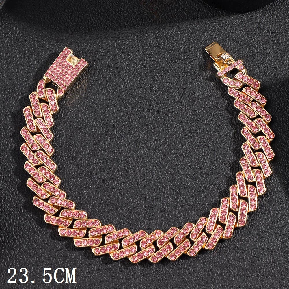 Iced Out Chunky Cuban Chain Anklets For Women