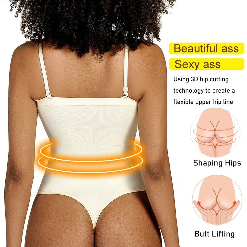 Womens Bodysuit Tummy Control Shapewear Thong Seamless Slimming Compression Body Shaper