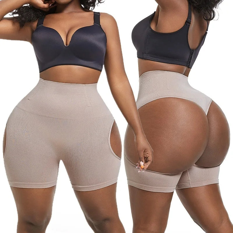 Sexy Nylon Control Panties Body Shaper Women Underwear Show Buttocks High Waist Butt Lifter Plus Size Underwear