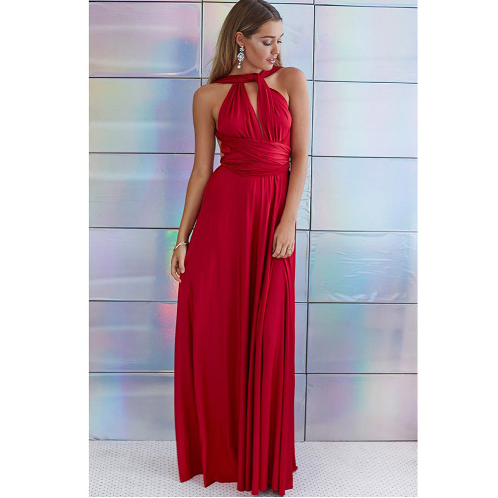 Multiway Wrap Convertible Boho Maxi Dress Bridesmaid Infinity Robe Dresses