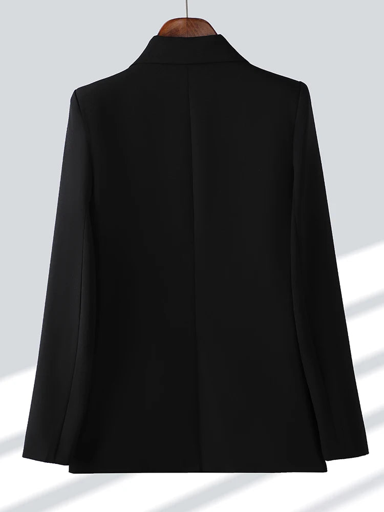 Women Formal Blazer Ladies Female Long Sleeve Double Breasted Blazer