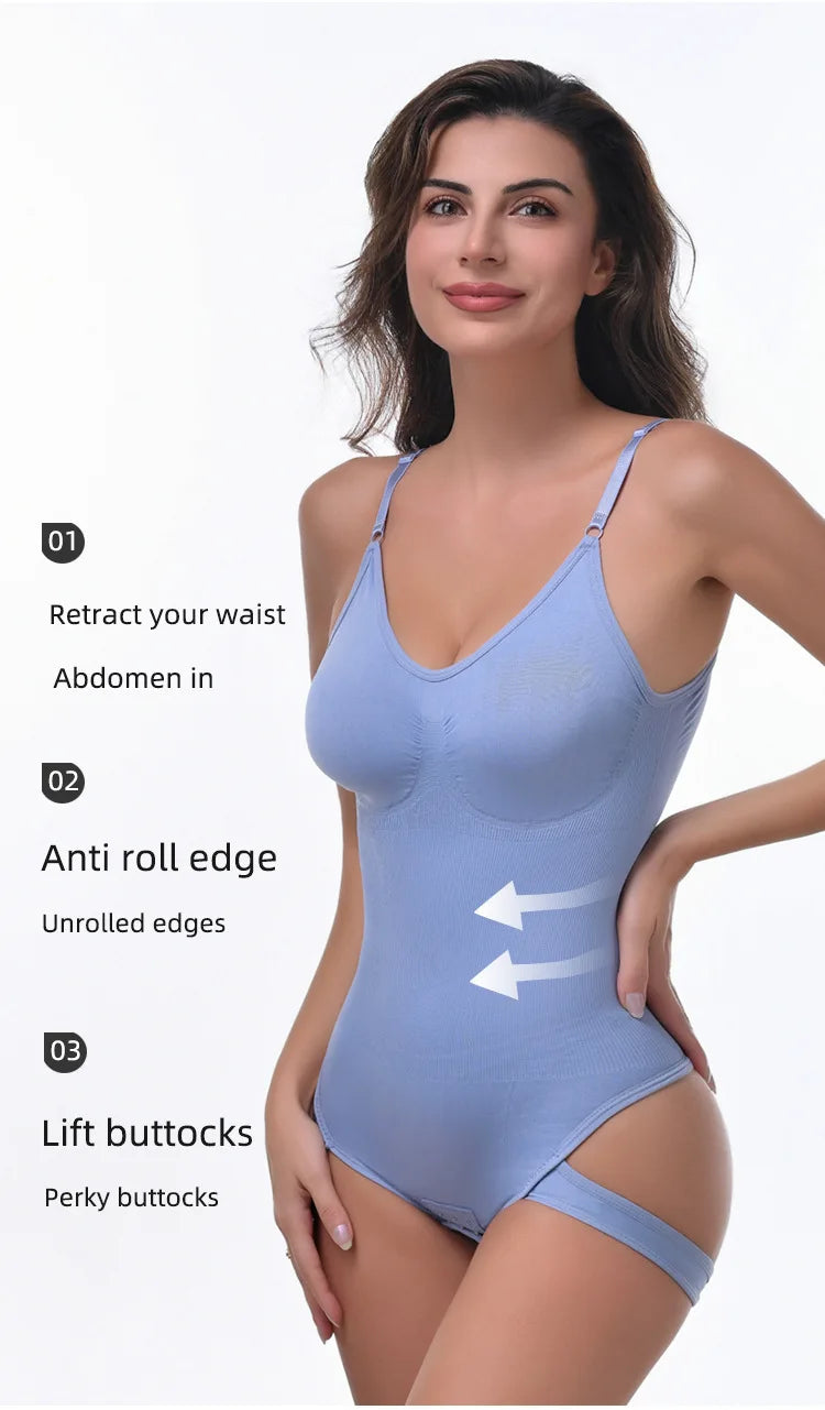 Women Bodysuit Shapewear Tummy Control Fajas Body Shaper Waist Trainer