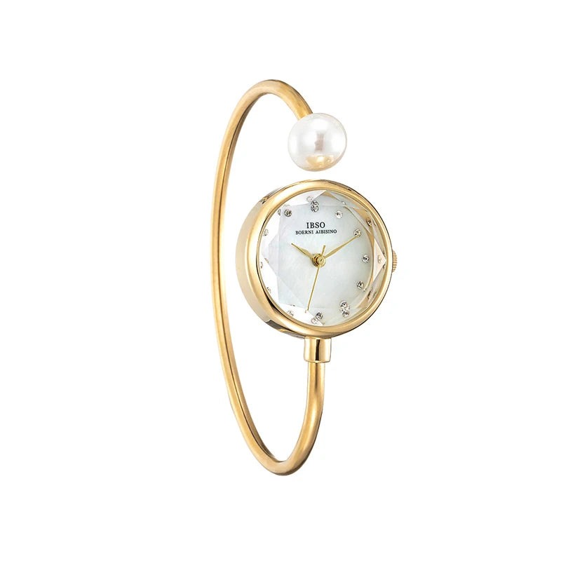 Elegant Women Bracelet Watch Luxury Diamond Waterproof Ladies Bangle Wristwatch