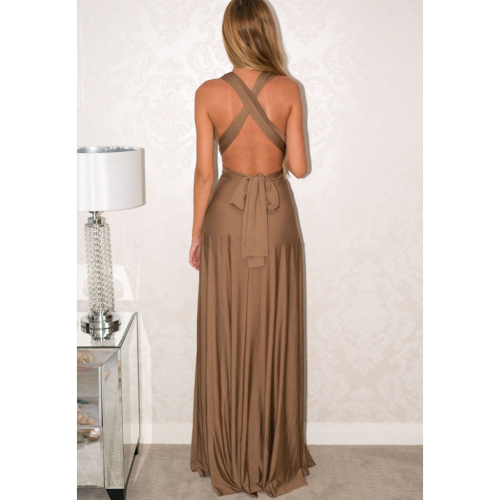 Multiway Wrap Convertible Boho Maxi Dress Bridesmaid Infinity Robe Dresses