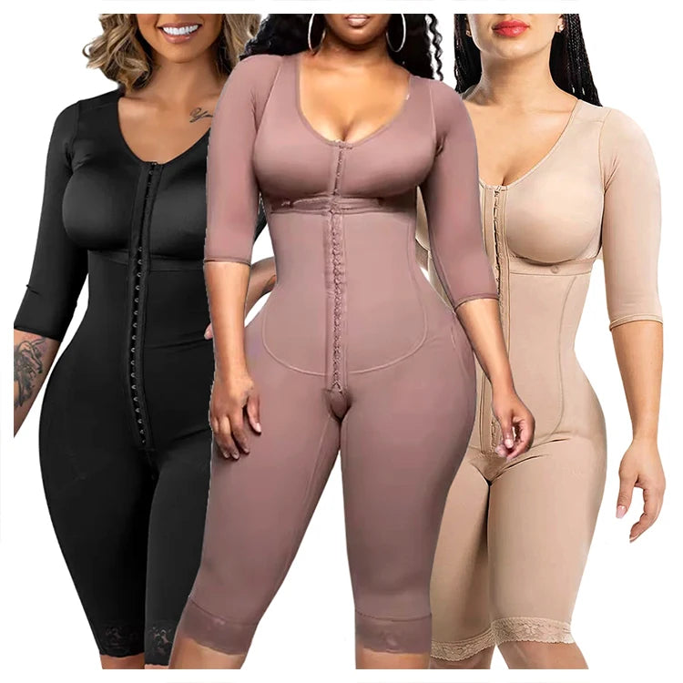 Full Body Colombian Girdles Shaper High Compression Bodysuits Postoperative Postpartum Lipo Arm Slimmer