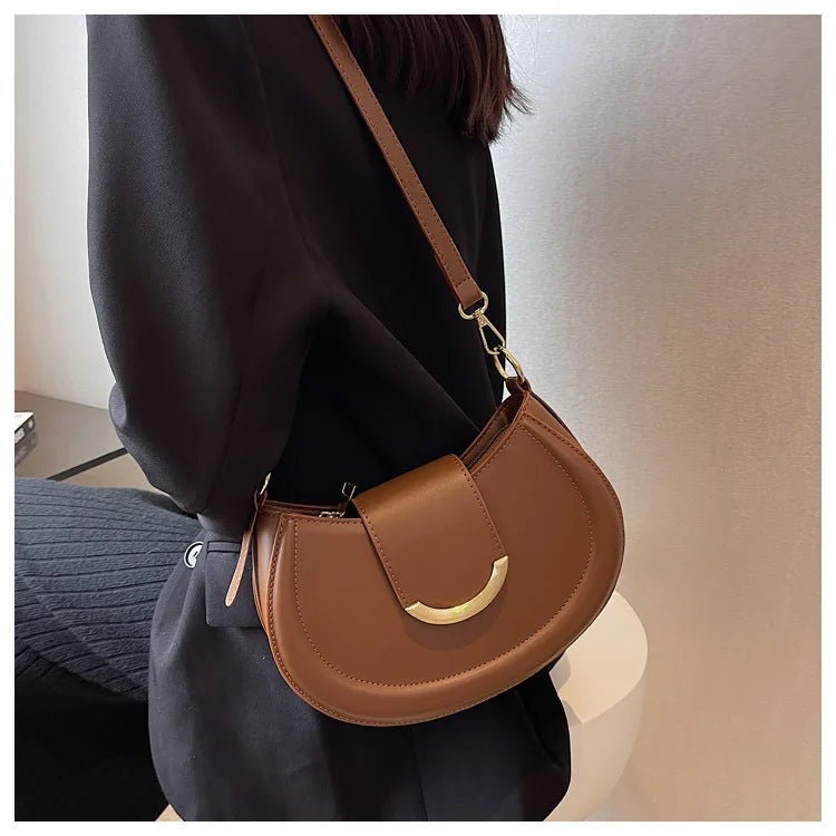 Armpit Shoulder Side Bags for Women Trend Leather Small Underarm Crossbody Handbags