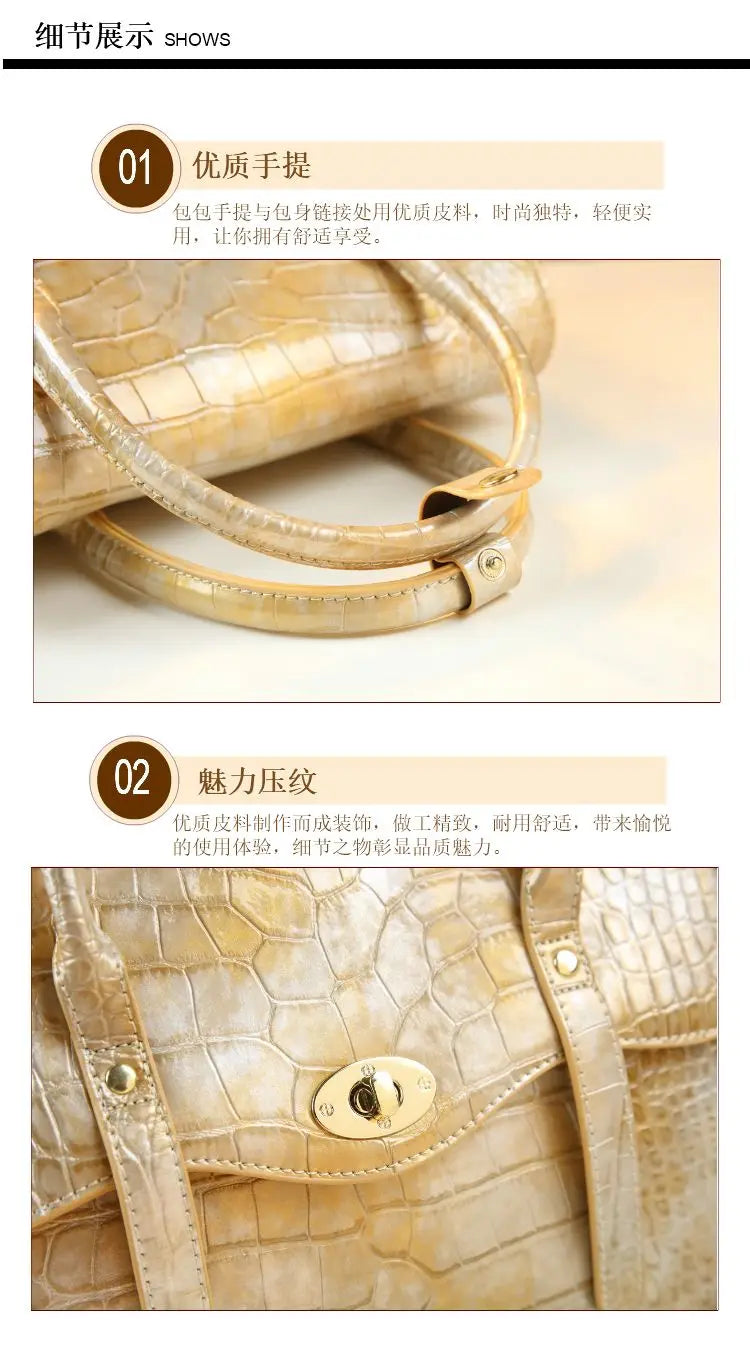 Luxury Designer Brand New High Quality Cowhide Large Capacity Crossbody Bag