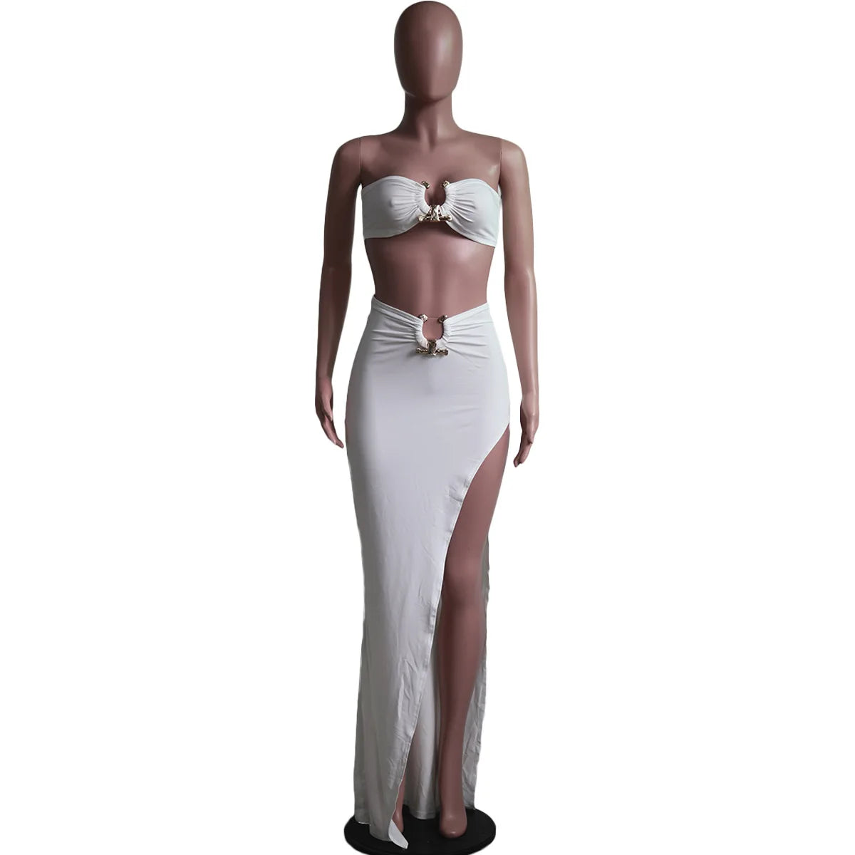 European and American women's casual fashion sexy irregular skirt suit beach dress Resort Wear