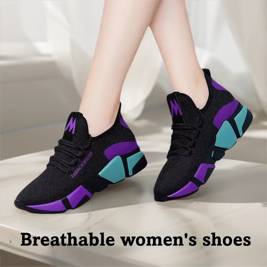 Women's shoes new comfortable women's sneakers spring and autumn fashion lace-up comfortable light sports shoes
