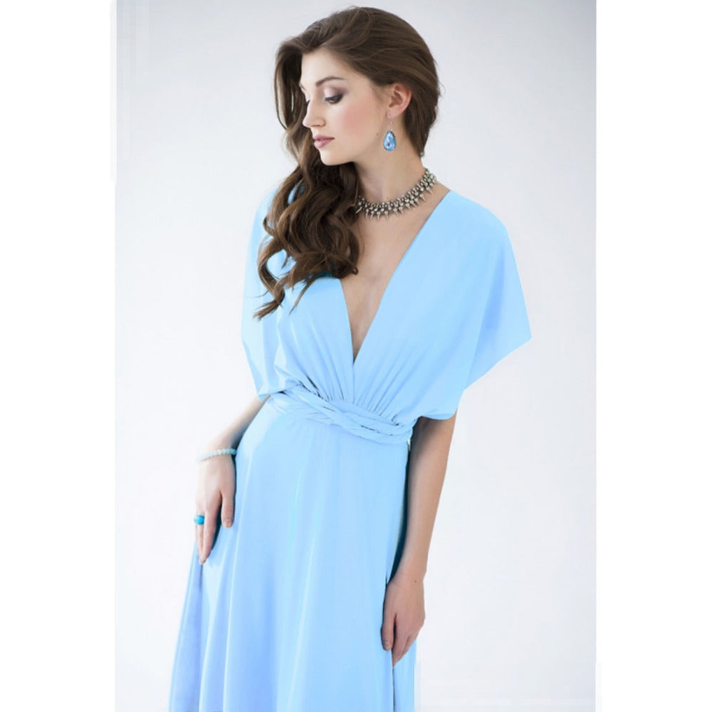 Multiway Wrap Convertible Boho Maxi Dress Bridesmaid Infinity Robe Dresses