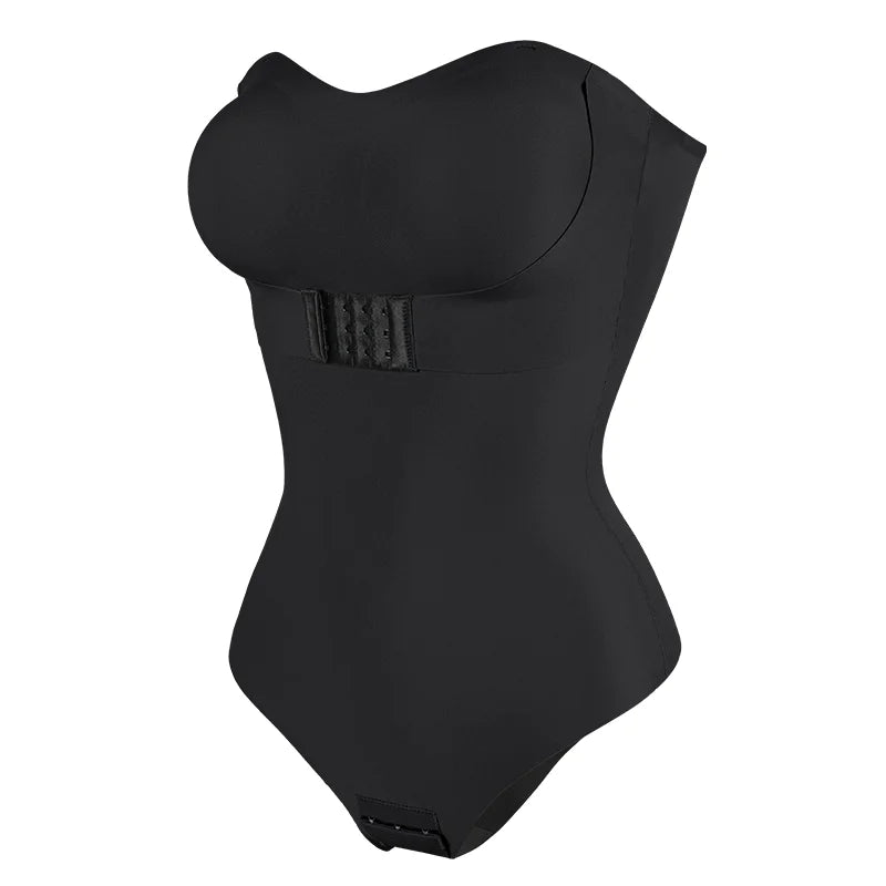 Removable Strap Women Tummy Control Shapewear Thong Front Closure Butt Lifter Removable Strap Padded Full Body Shaper
