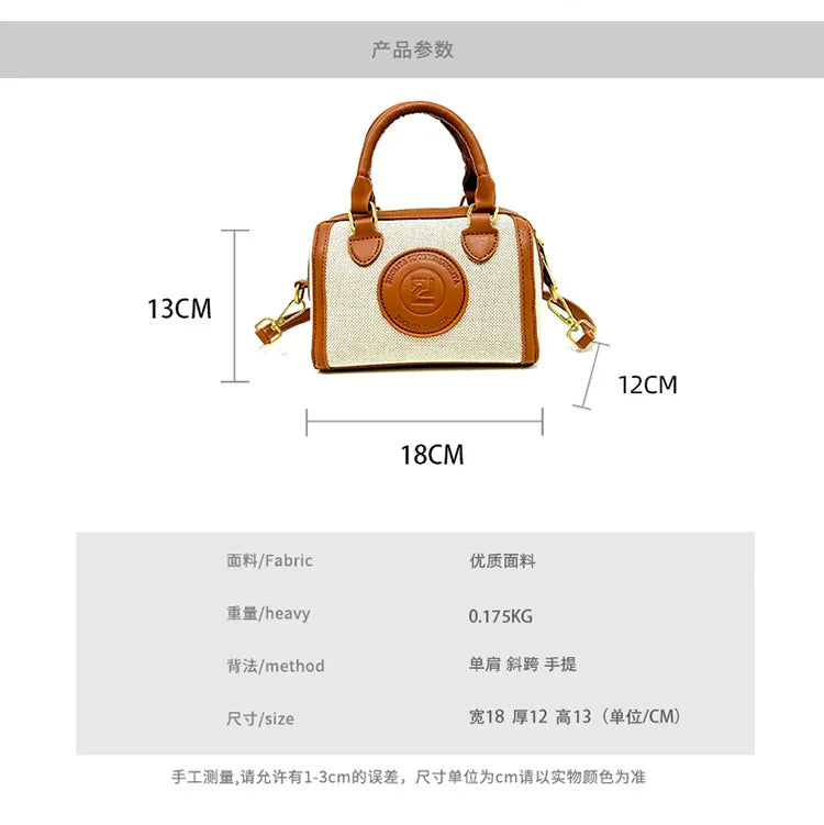 Summer Women's Canvas Bag - Niche Pillow Design, Fashionable for Commuting, Versatile Handbag