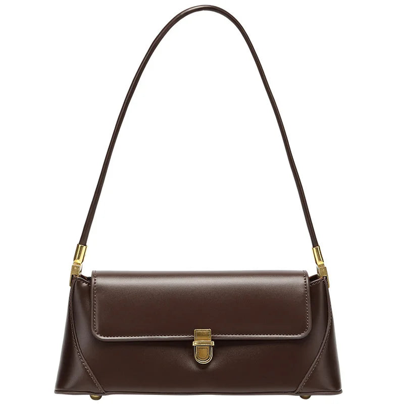 Armpit bag high-end solid color one-shoulder portable genuine leather bag