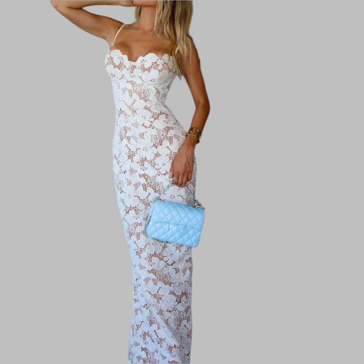 Women's Evening Dress Elegant Lace Up Long Maxi Dresses Party Dress Cocktail Dress