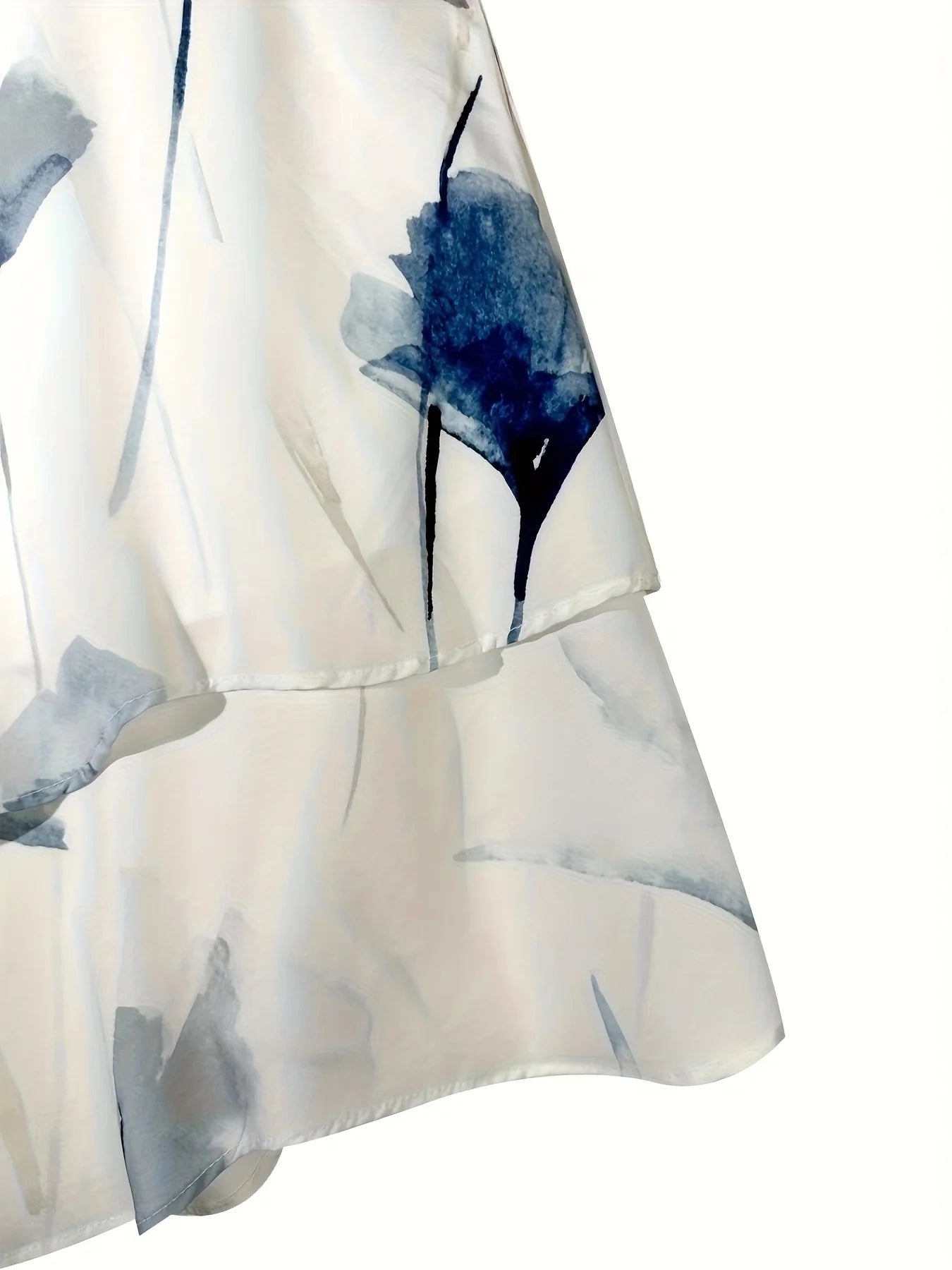 Plus Size women's printed vest top slightly elastic polyester fabric casual floral top