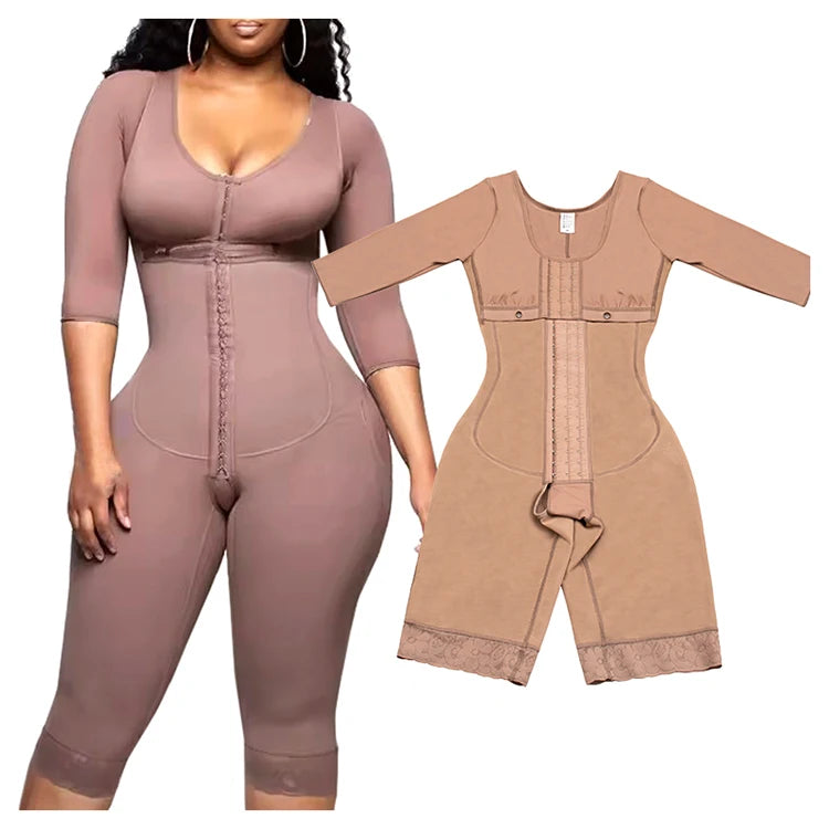Full Body Colombian Girdles Shaper High Compression Bodysuits Postoperative Postpartum Lipo Arm Slimmer