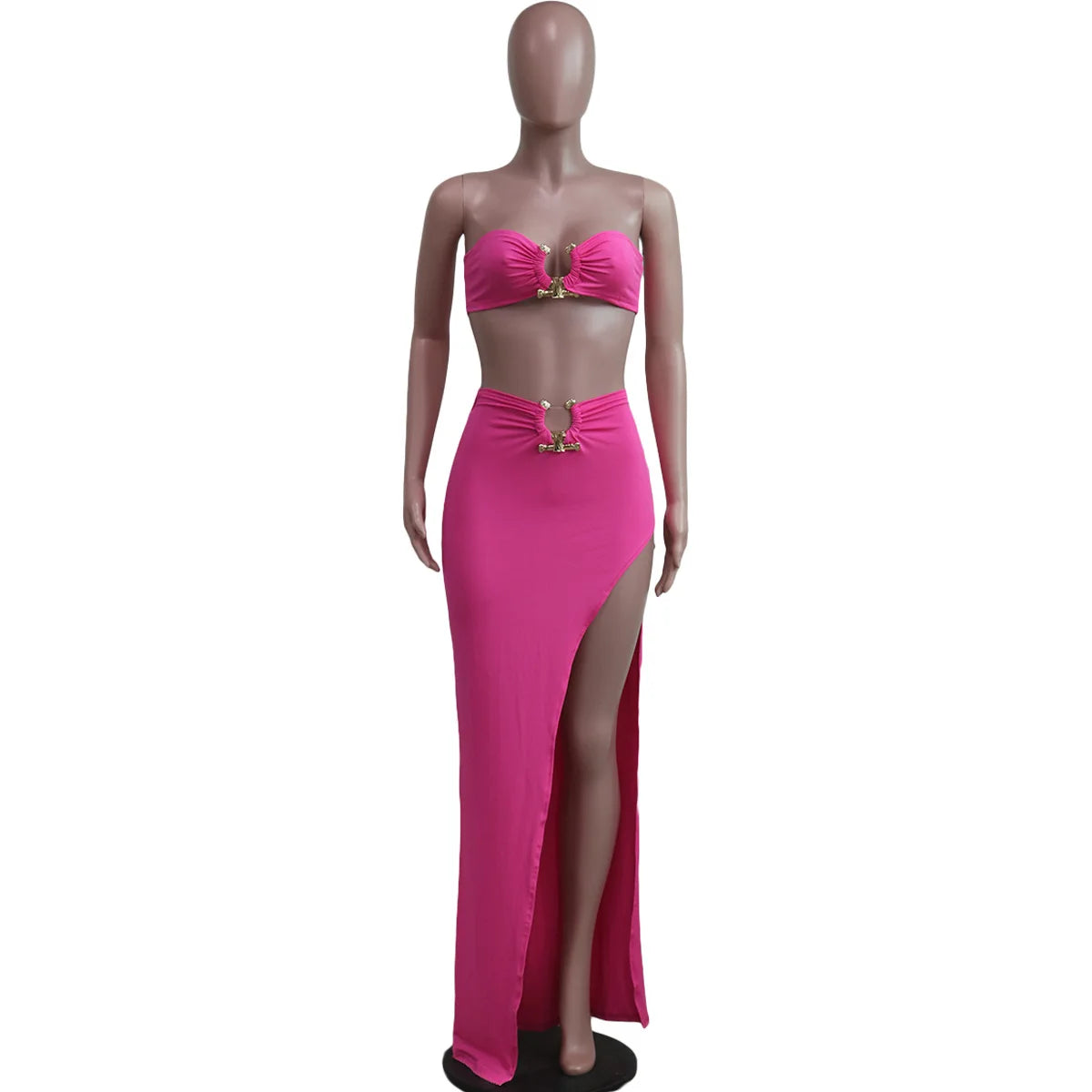 European and American women's casual fashion sexy irregular skirt suit beach dress Resort Wear