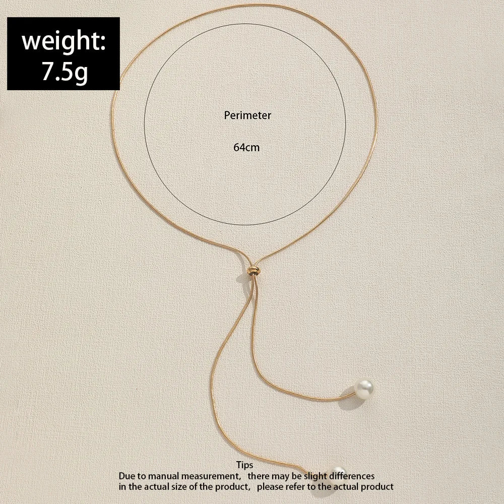 Pearl Adjustable Chain Necklace for women