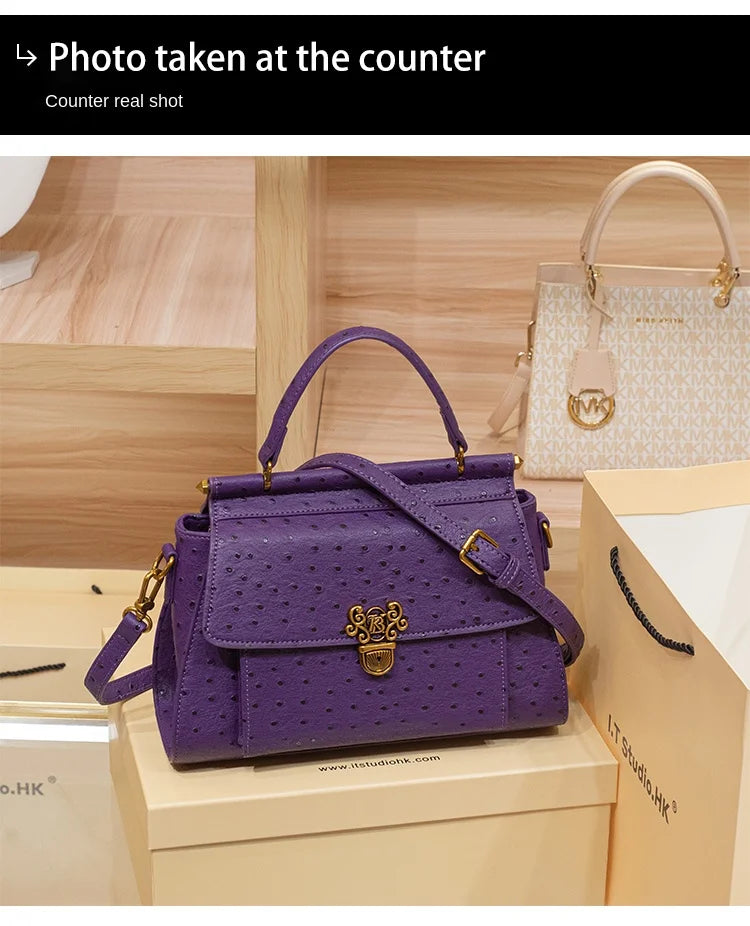 Women's handbag large capacity high-end feeling light luxury designer crossbody bag