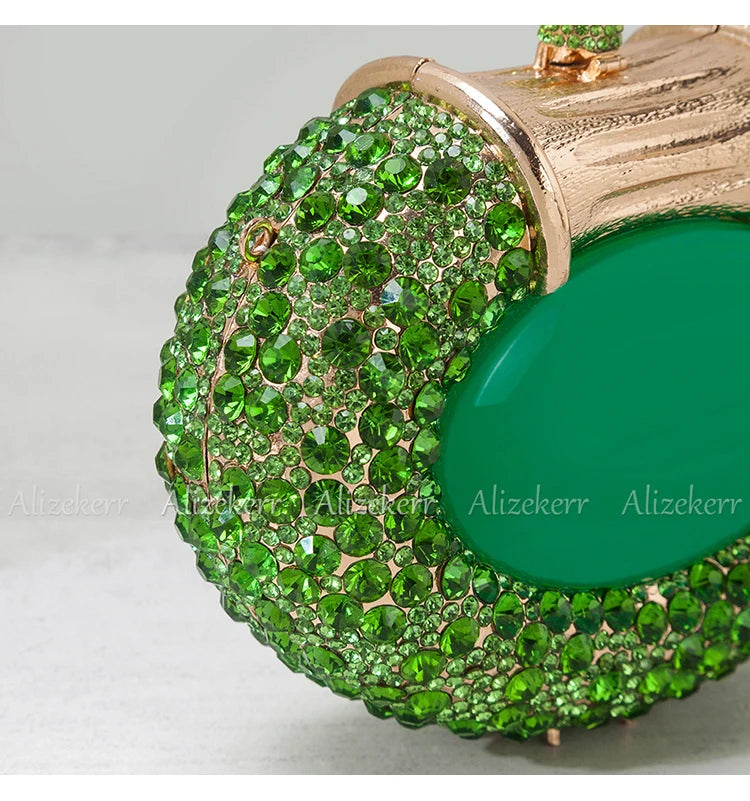 Oval Shaped Crystal Evening Bag Women Boutique Gorgeous Classy Diamond Clutch Purses And Handbags Bridal Wedding Party