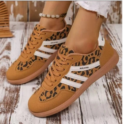 Mix Color Women's Autumn Sneakers Fashion Splicing Flat Heel Vulcanized Shoes Female Lace-Up Sneakers