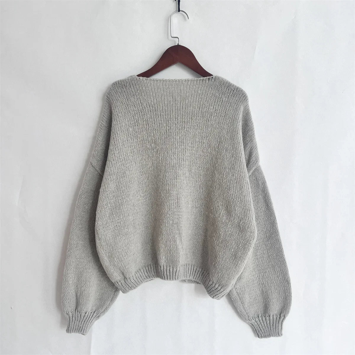 Elegant Knitted Cardigan Sweater Women's Lace up Cardigan