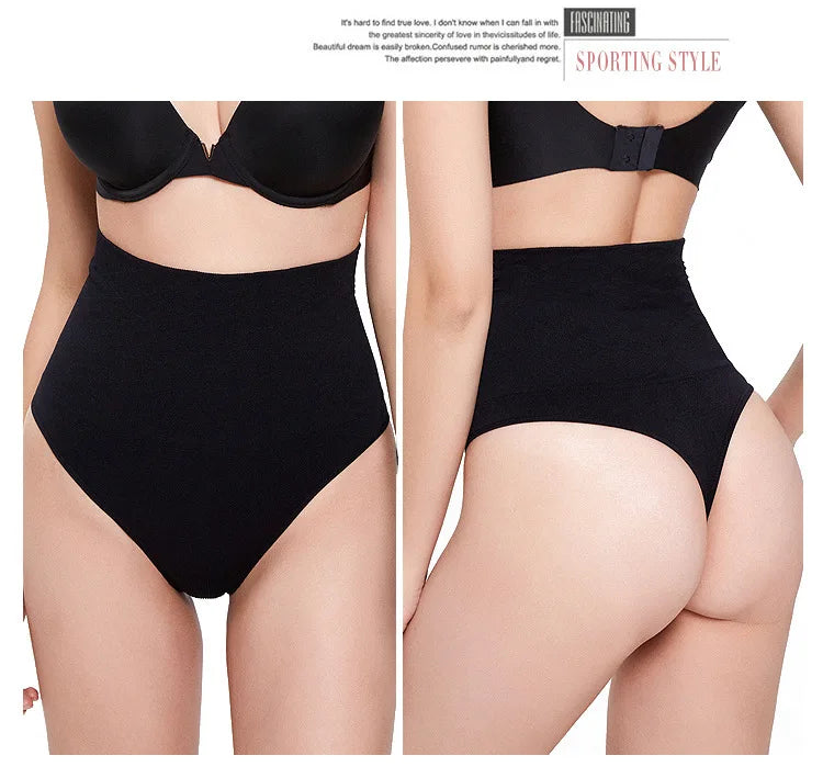 Seamless Thong Shapewear for Women Tummy Control Body Shaper Panties Girdle High Waist Briefs