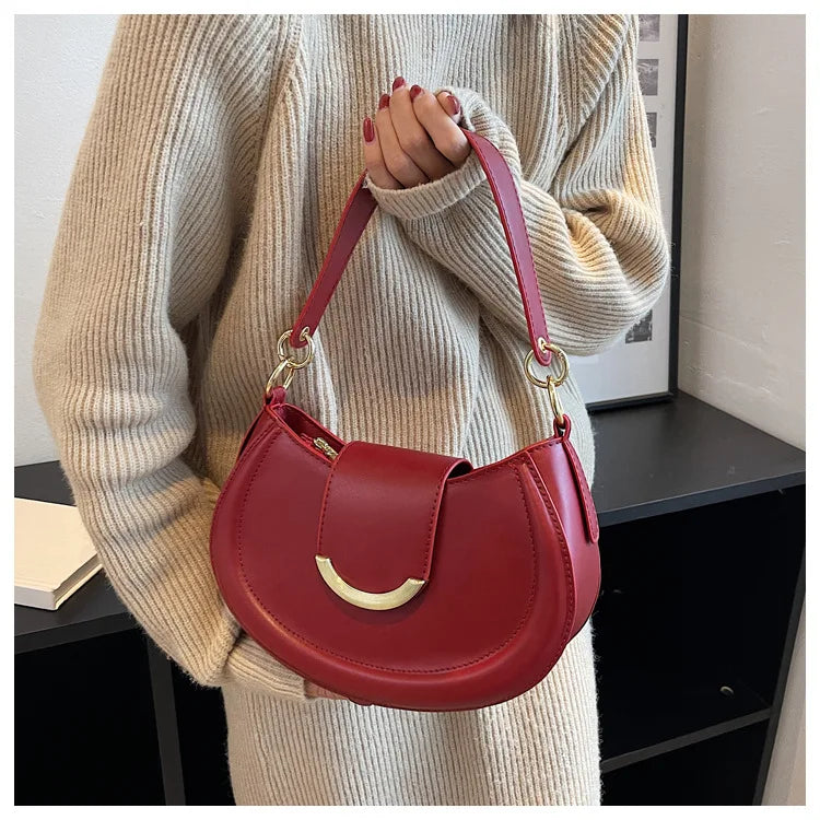 Armpit Shoulder Side Bags for Women Trend Leather Small Underarm Crossbody Handbags