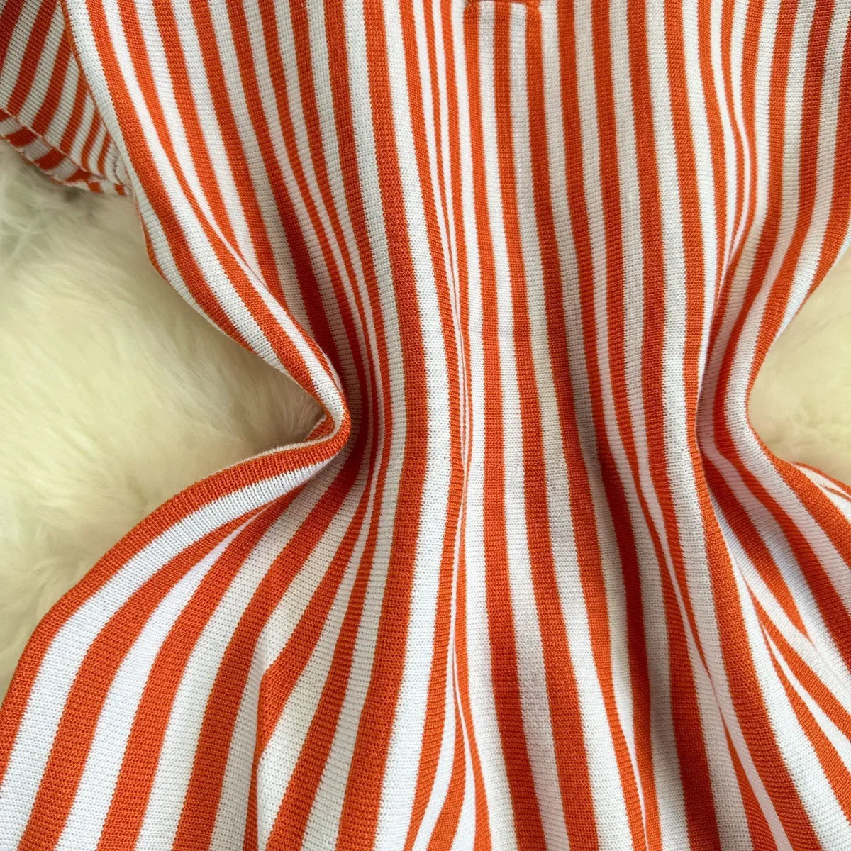 Sweater Striped Dress Knit Dresses Ruffles Party Casual Elegant Knitted Y2k Streetwear