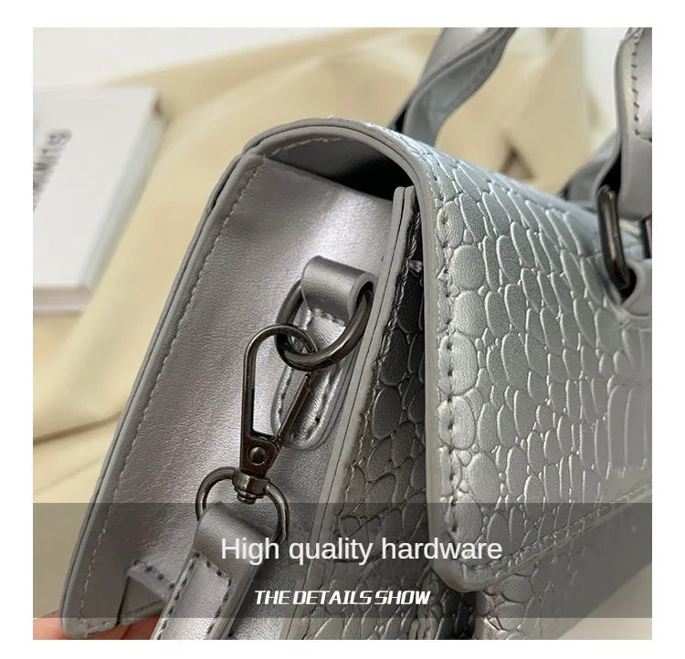 Ladies Shoulder Bag High Quality PU Stone Pattern Crossbody Bag for Women Armpit Clutch