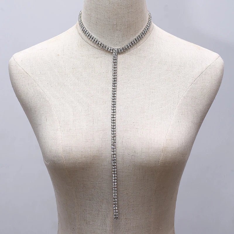 Rhinestone Choker Crystal Gem Luxury Choker Necklace for Women