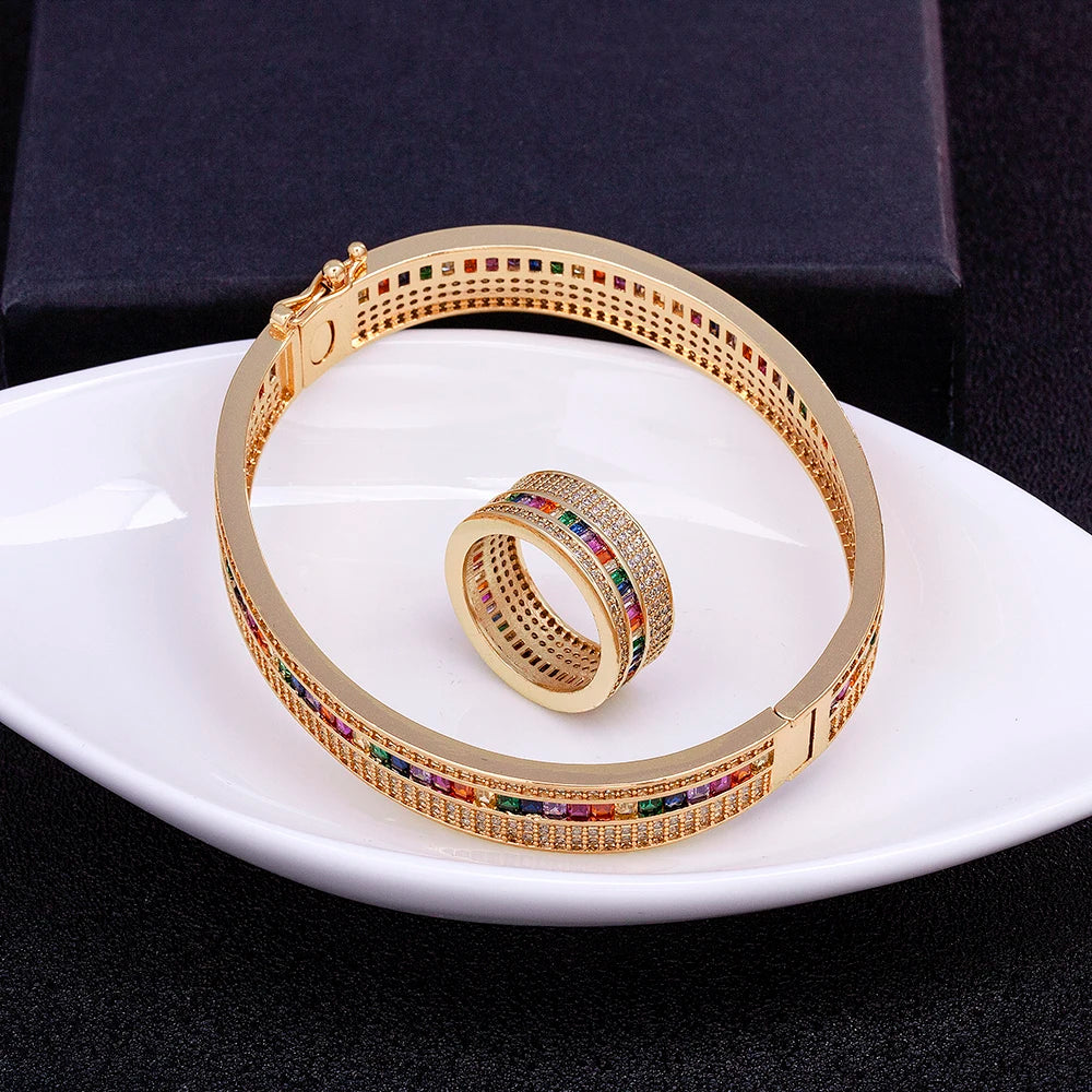 Exquisite Bracelet and Ring 2 Pieces Classic Jewelry Sets Birthday Gift