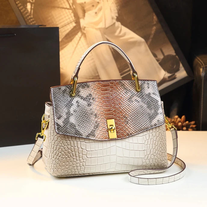 Luxury Genuine Leather Women Handbags Quality Cowhide Shoulder Messenger Bag