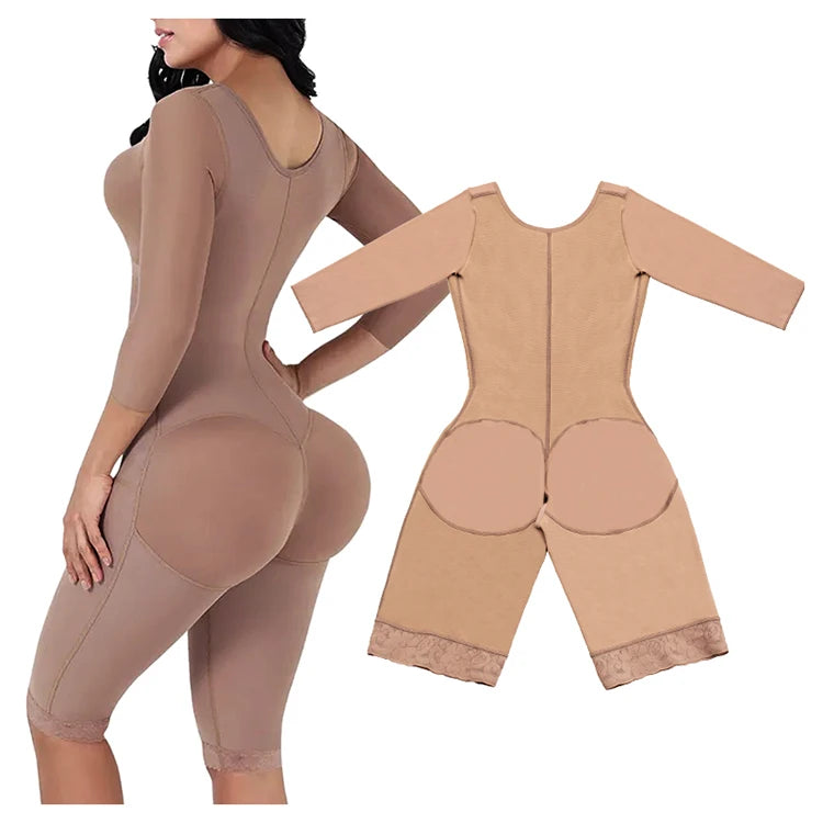 Full Body Colombian Girdles Shaper High Compression Bodysuits Postoperative Postpartum Lipo Arm Slimmer