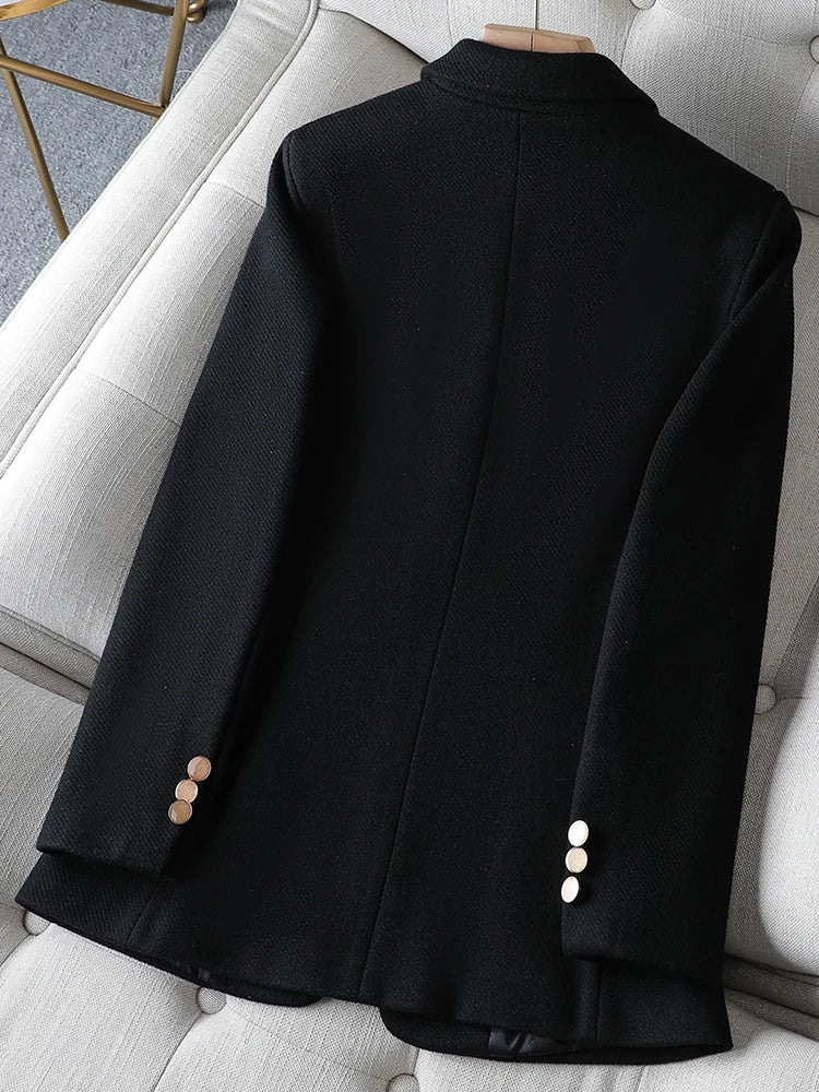Ladies Blazer Women Green Black Khaki Long Sleeve Female Business Work Wear Slim Formal Jacket for Winter