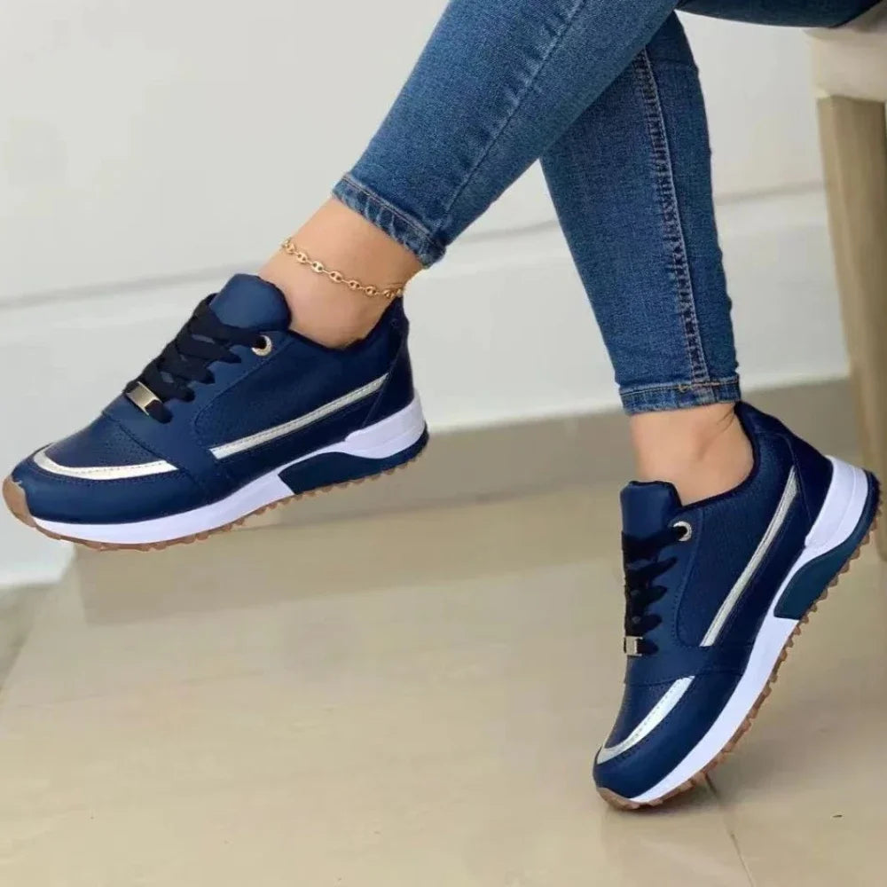 Women Causal Sneakers Summer Breathable Mesh Lace Up Sports Shoes for Women Platform Ladies Shoes