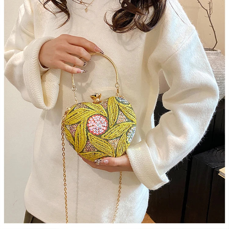 Luxury Gold Clutch Bags for Women Evening Purse Designer Crossbody Bag