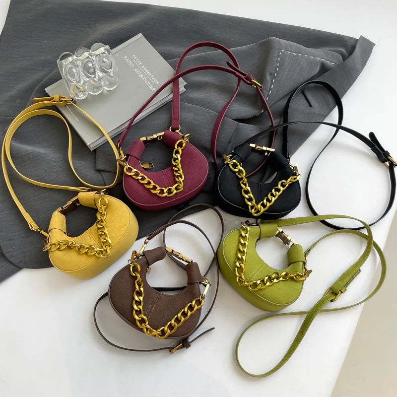 Mini PU Leather Saddle Shoulder Bag for Women Y2K Handbags and Purses Crossbody Bags