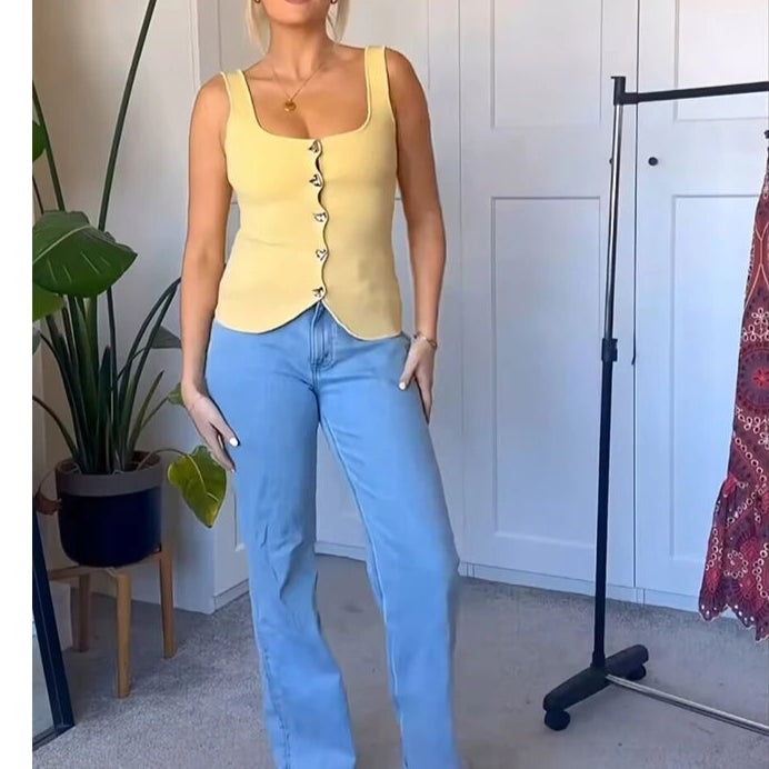 Chic Elastic Top Slim Elegant Knitted Women's Tops