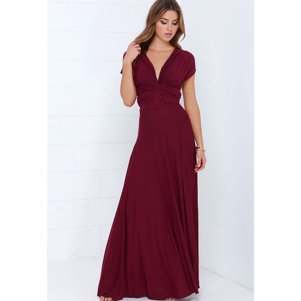 Multiway Wrap Convertible Boho Maxi Dress Bridesmaid Infinity Robe Dresses