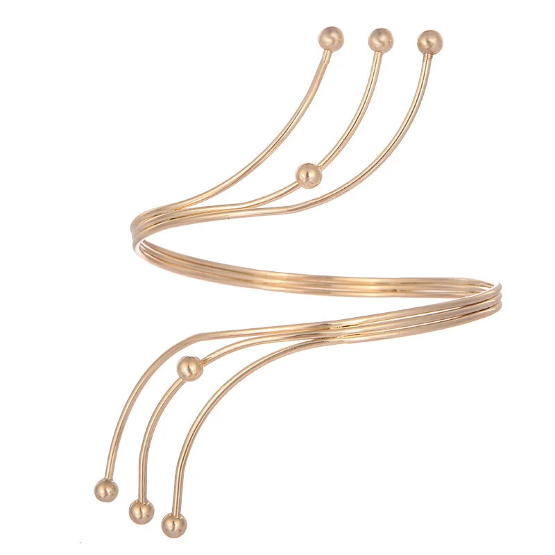 Round Chain Charms Cuff Bracelet For Women
